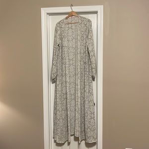 Snake Skin Long Sleeve Duster